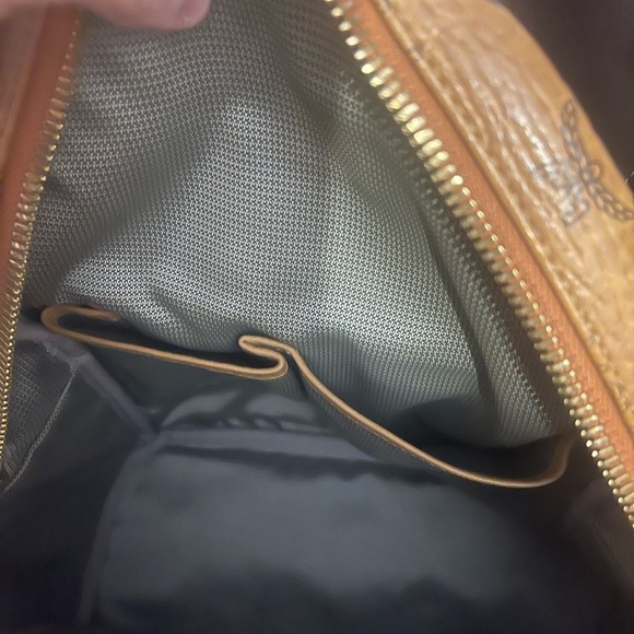 MCM Cognac Logo Backpack - Picture 6 of 8